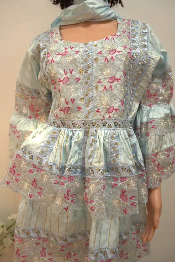 African Peplum Lace Gown
