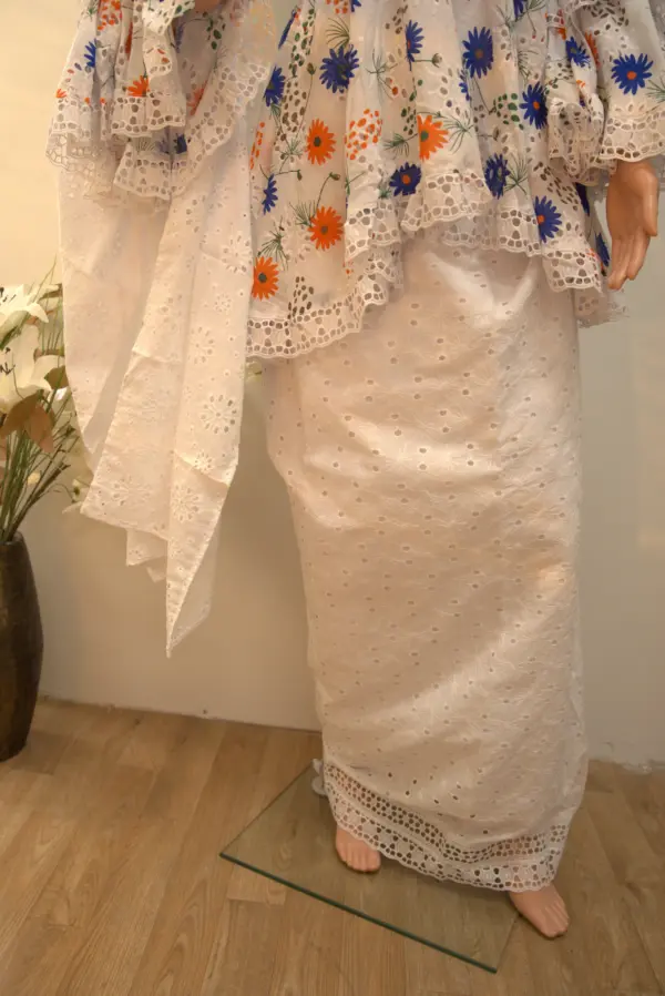 African Peplum Lace Gown - Image 4