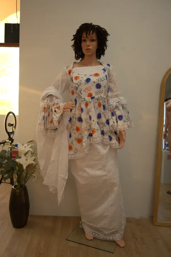 African Peplum Lace Gown - Image 2