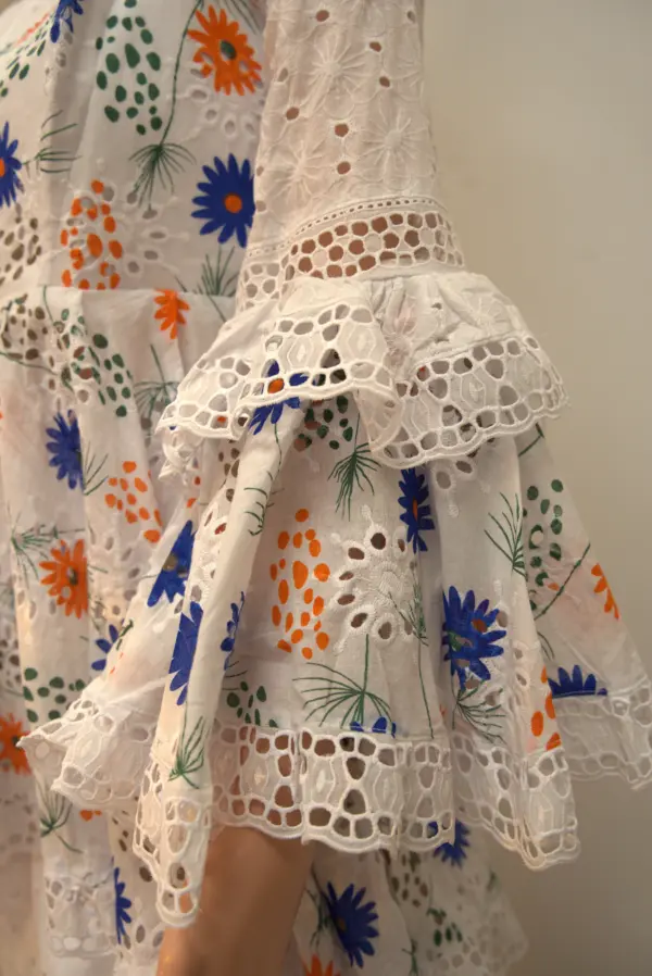 African Peplum Lace Gown - Image 3