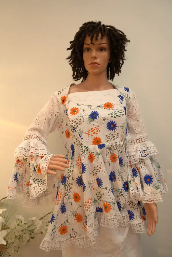 African Peplum Lace Gown