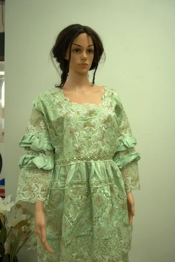 African Peplum Lace Gown