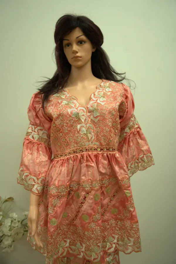 African Peplum Lace Gown
