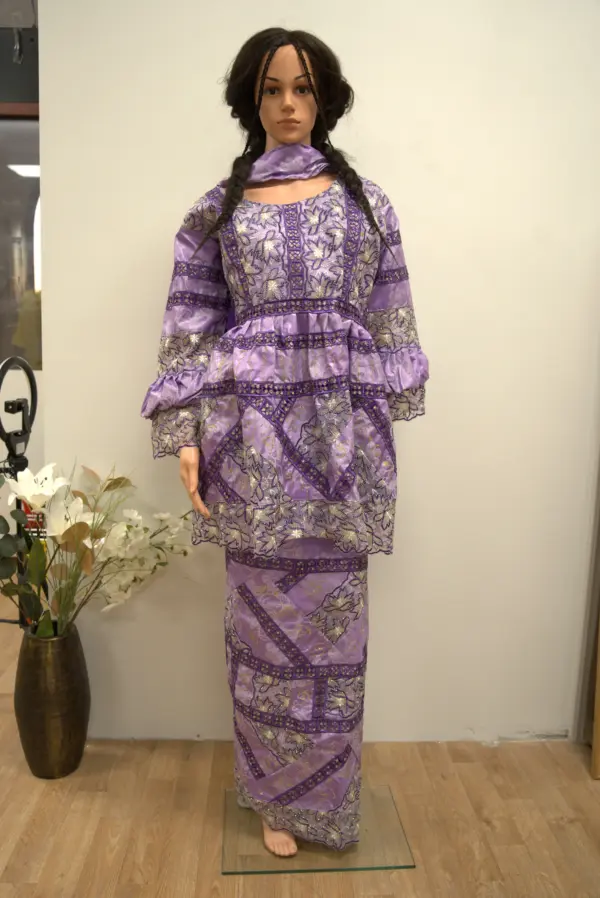 African Peplum Lace Gown