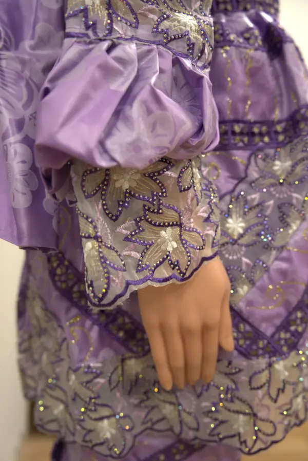 African Peplum Lace Gown - Image 3