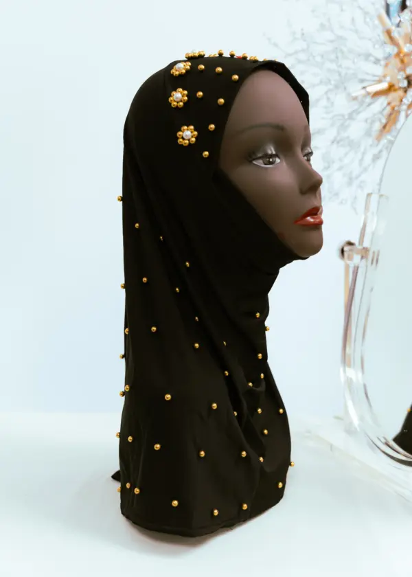 Black Somali Dirac Hijab