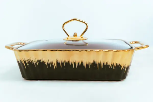 Porcelain Glass and Metal Stand - Image 4
