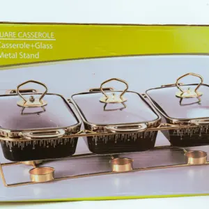 Porcelain Glass and Metal Stand